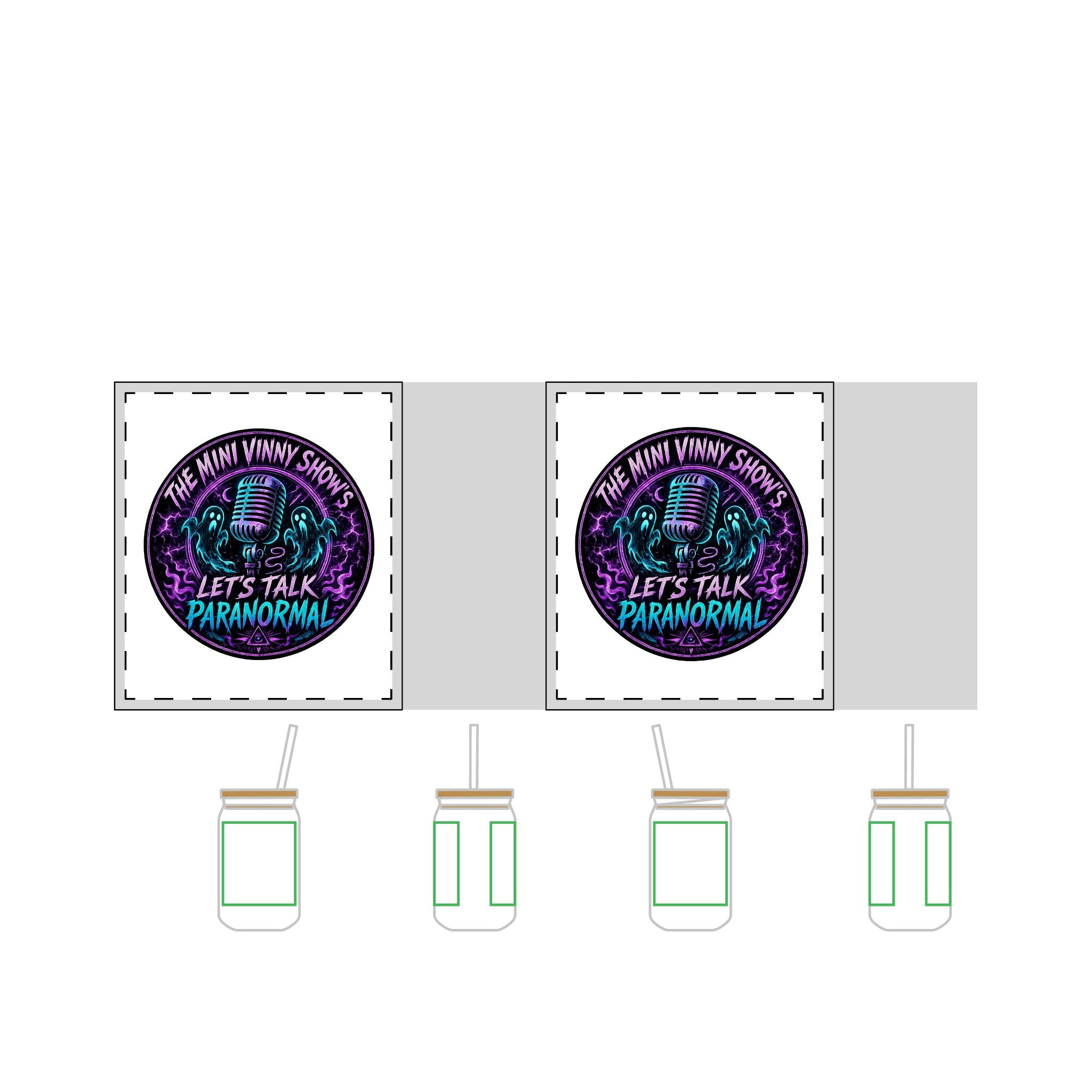Engraved 16oz Sipper Glass — "Let's Talk Paranormal" Mystery Podcast Design