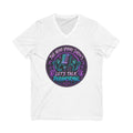 Let’s Talk Paranormal V-Neck Tee — The Mini Vinny Show Podcast Shirt