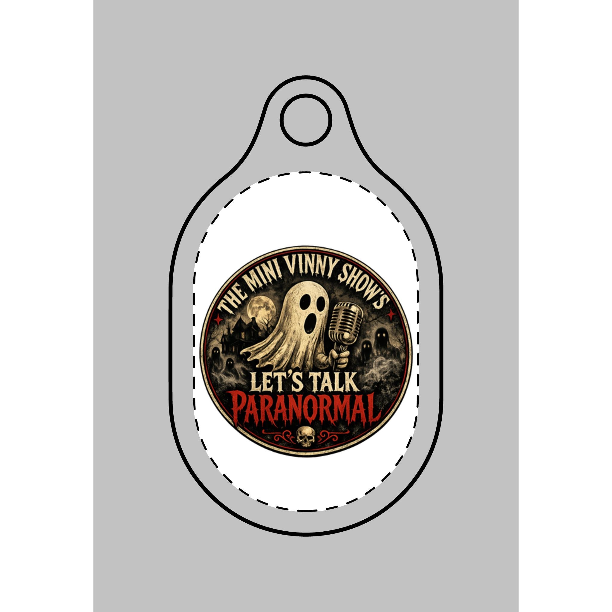 AirTag Keychain — “Let’s Talk Paranormal” Ghost Podcast Cover