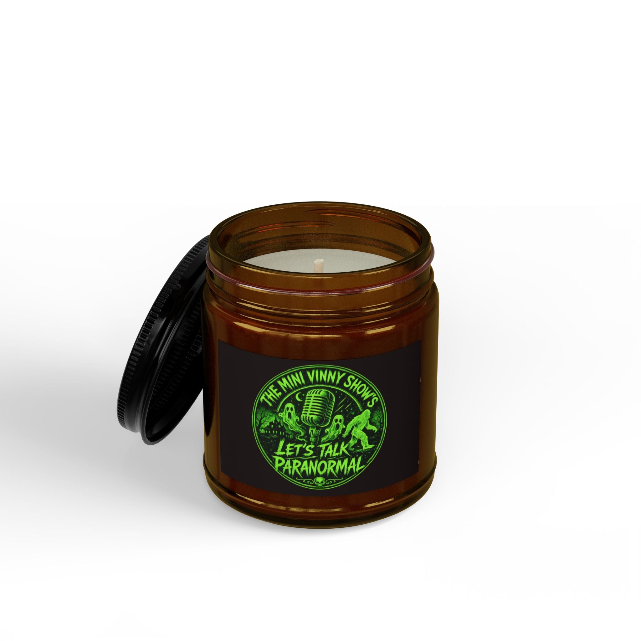Let's Talk Paranormal Soy Candle — Scented Amber Jar Candle (4oz & 9oz)