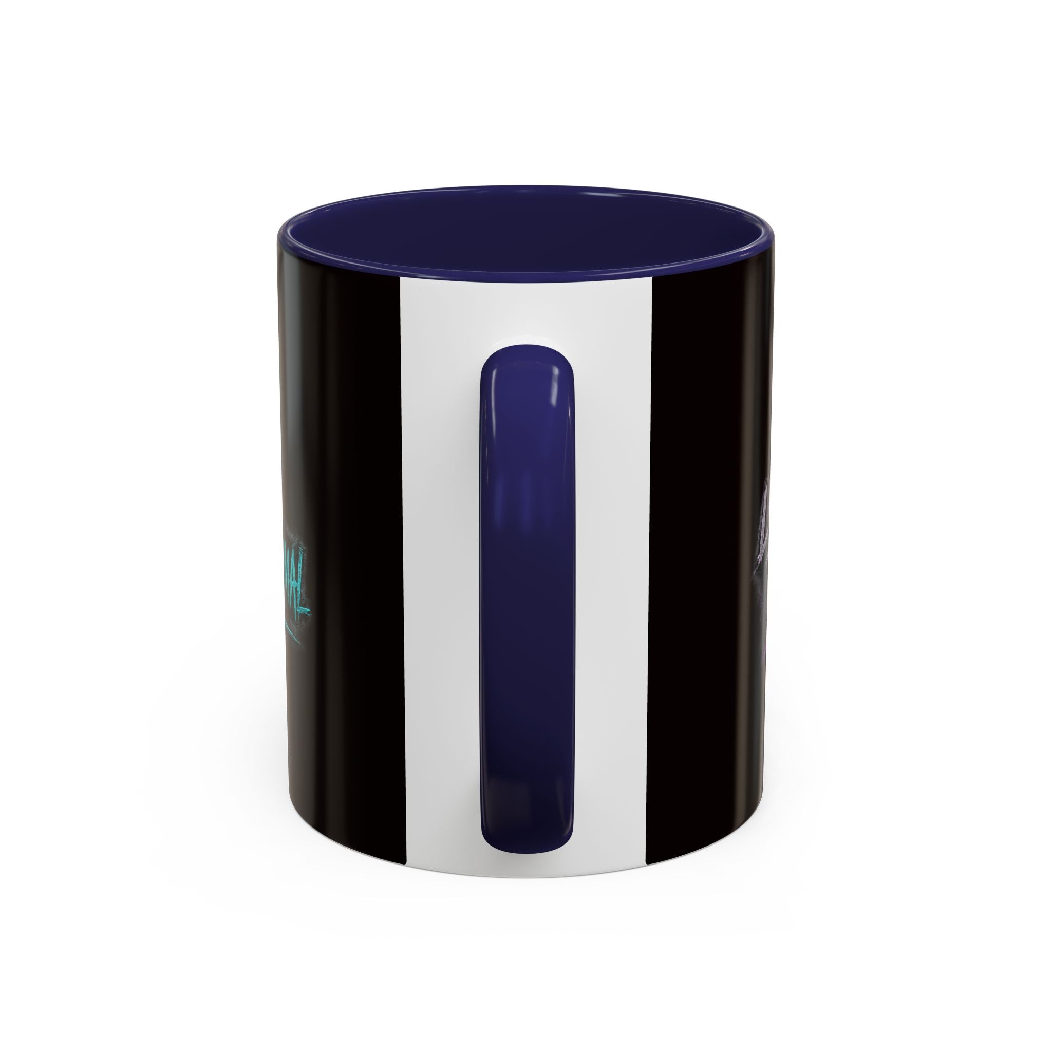 Coffee Mug — 'The Mini Vinny Show' Paranormal Podcast Neon Microphone Design