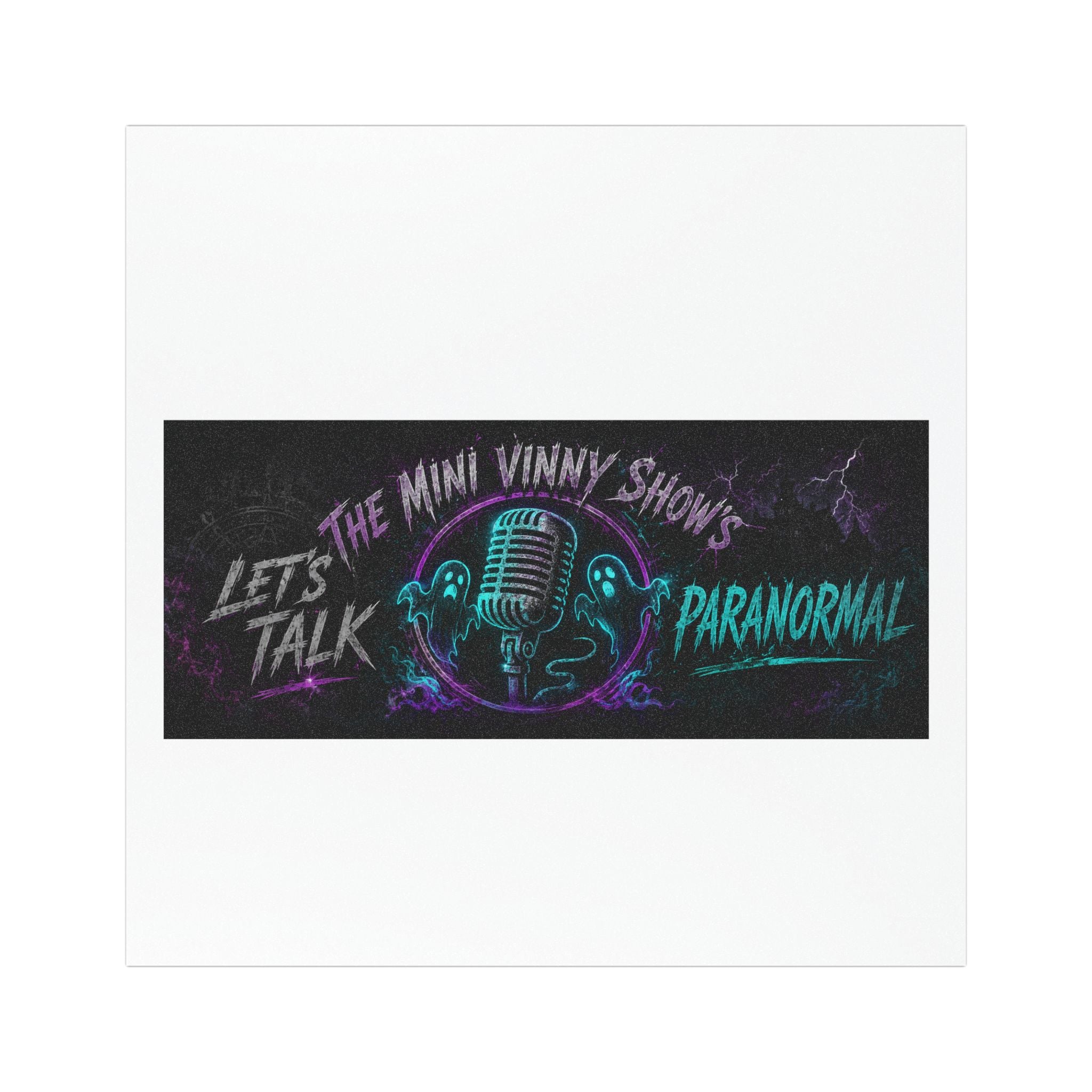 Car Magnet — "The Mini Vinny Show: Let's Talk Paranormal" Retro Microphone Design