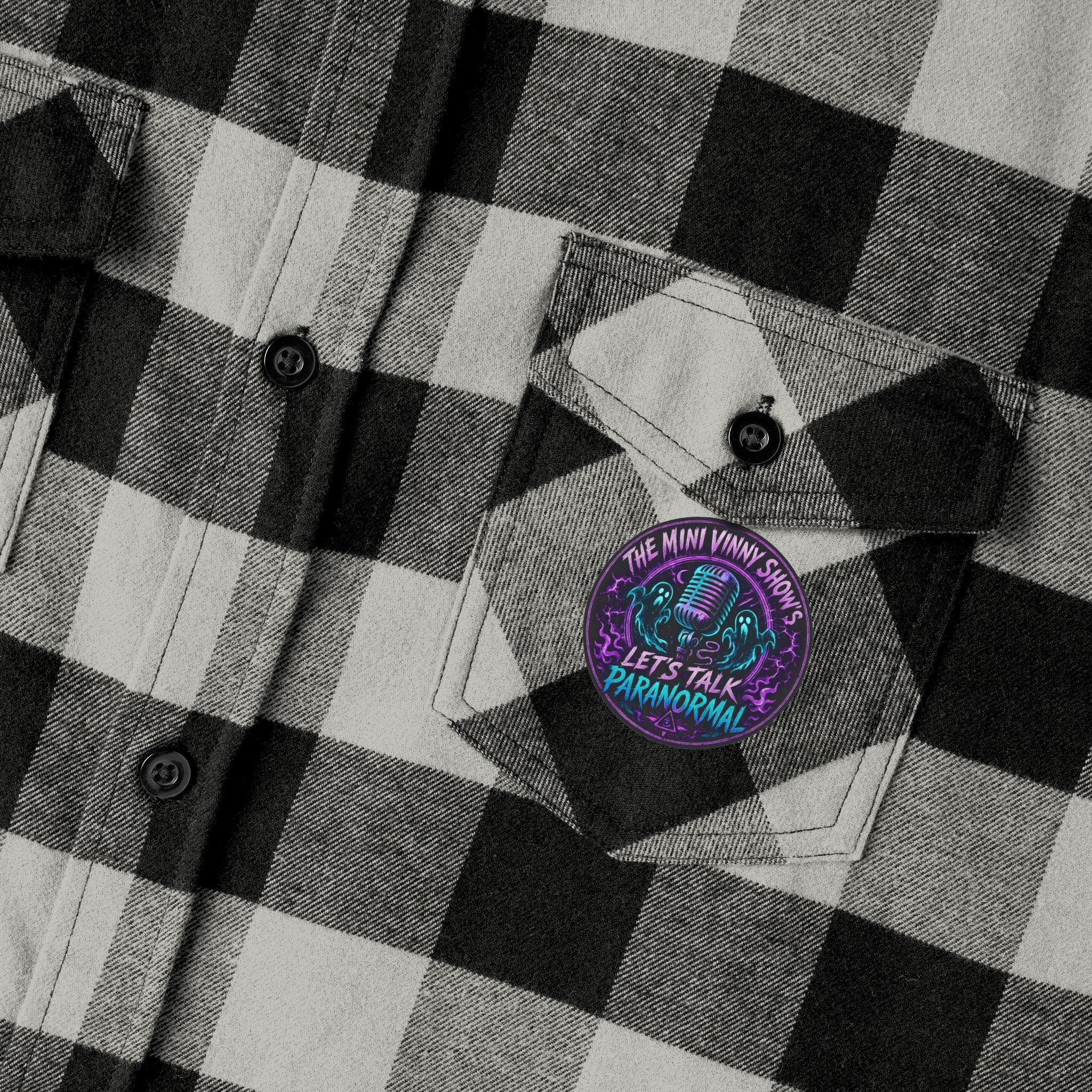 Black & White Buffalo Plaid Flannel Shirt