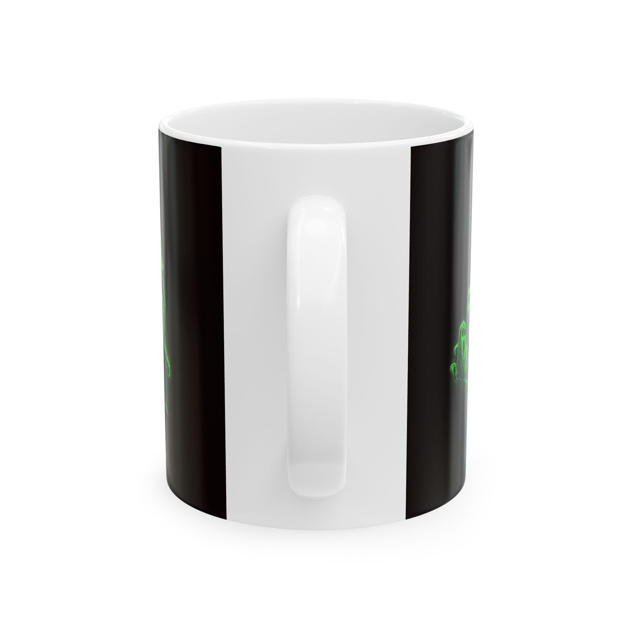 Mug — "Let's Talk Paranormal" Neon Green Haunted Coffee Cup