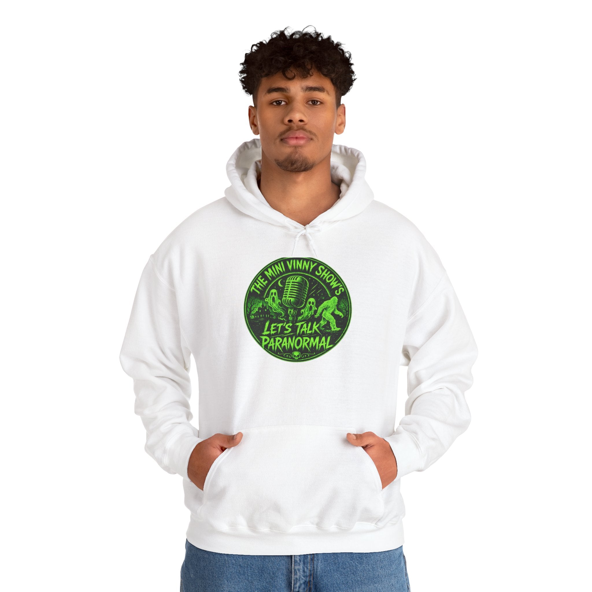 Paranormal Podcast Hoodie — "Let's Talk Paranormal" Retro Alien Graphic