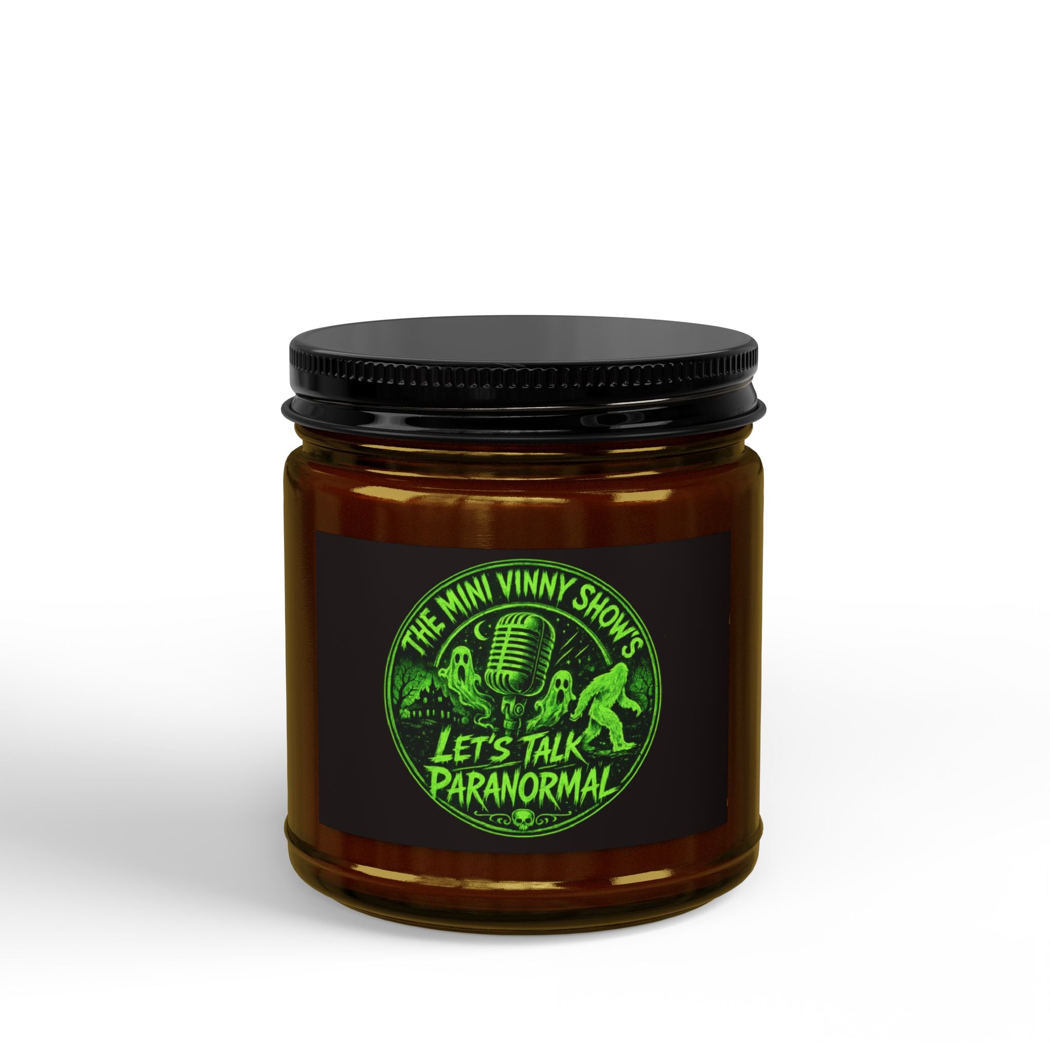 Let's Talk Paranormal Soy Candle — Scented Amber Jar Candle (4oz & 9oz)