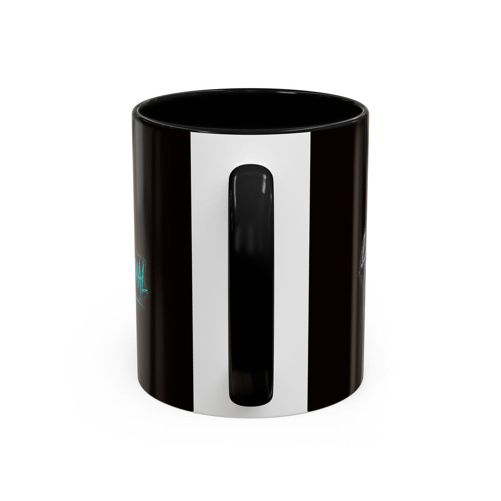 Coffee Mug — 'The Mini Vinny Show' Paranormal Podcast Neon Microphone Design