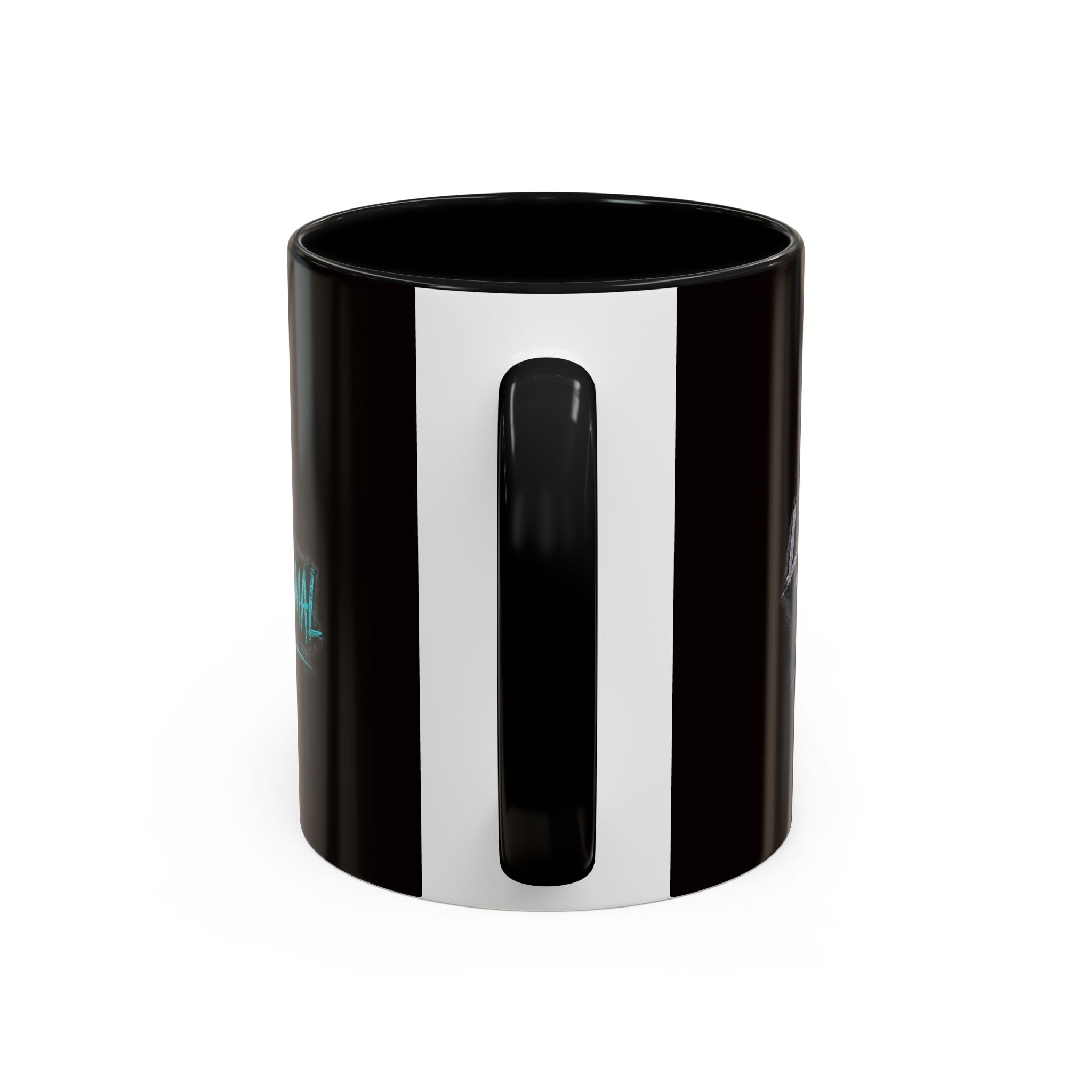 Coffee Mug — 'The Mini Vinny Show' Paranormal Podcast Neon Microphone Design