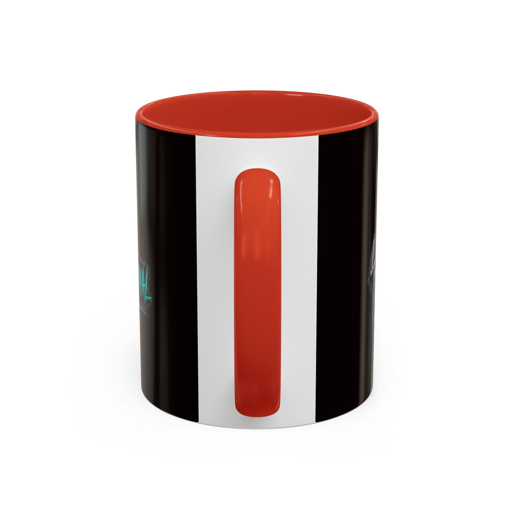 Coffee Mug — 'The Mini Vinny Show' Paranormal Podcast Neon Microphone Design