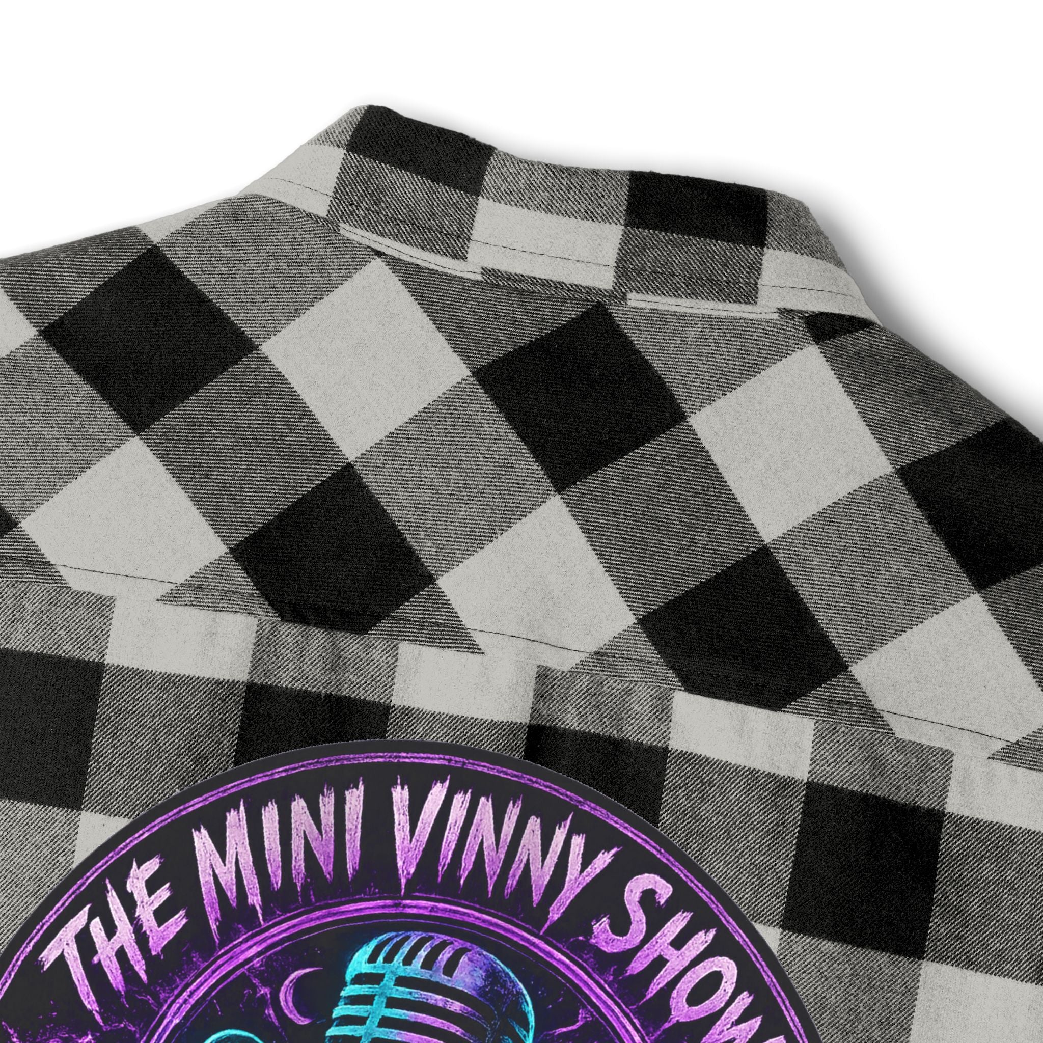 Black & White Buffalo Plaid Flannel Shirt
