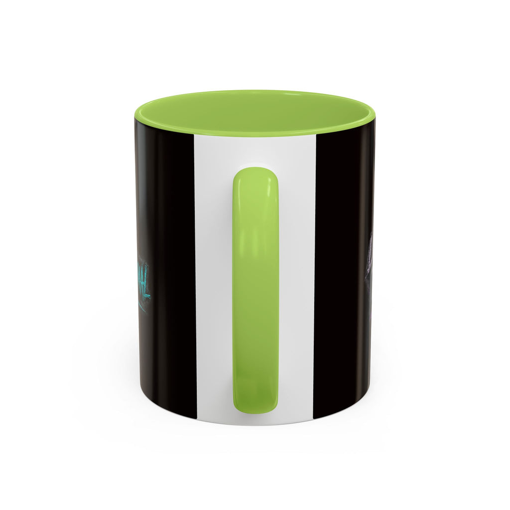 Coffee Mug — 'The Mini Vinny Show' Paranormal Podcast Neon Microphone Design