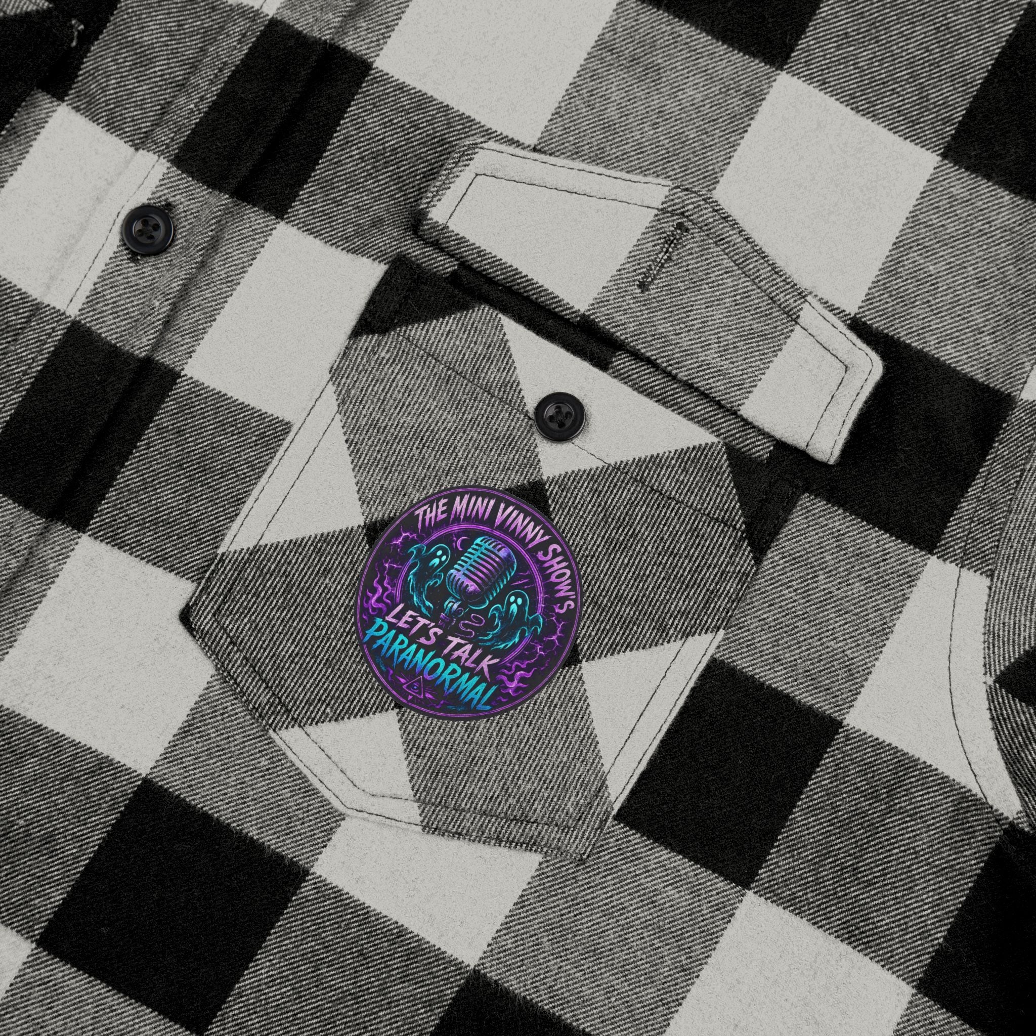 Black & White Buffalo Plaid Flannel Shirt