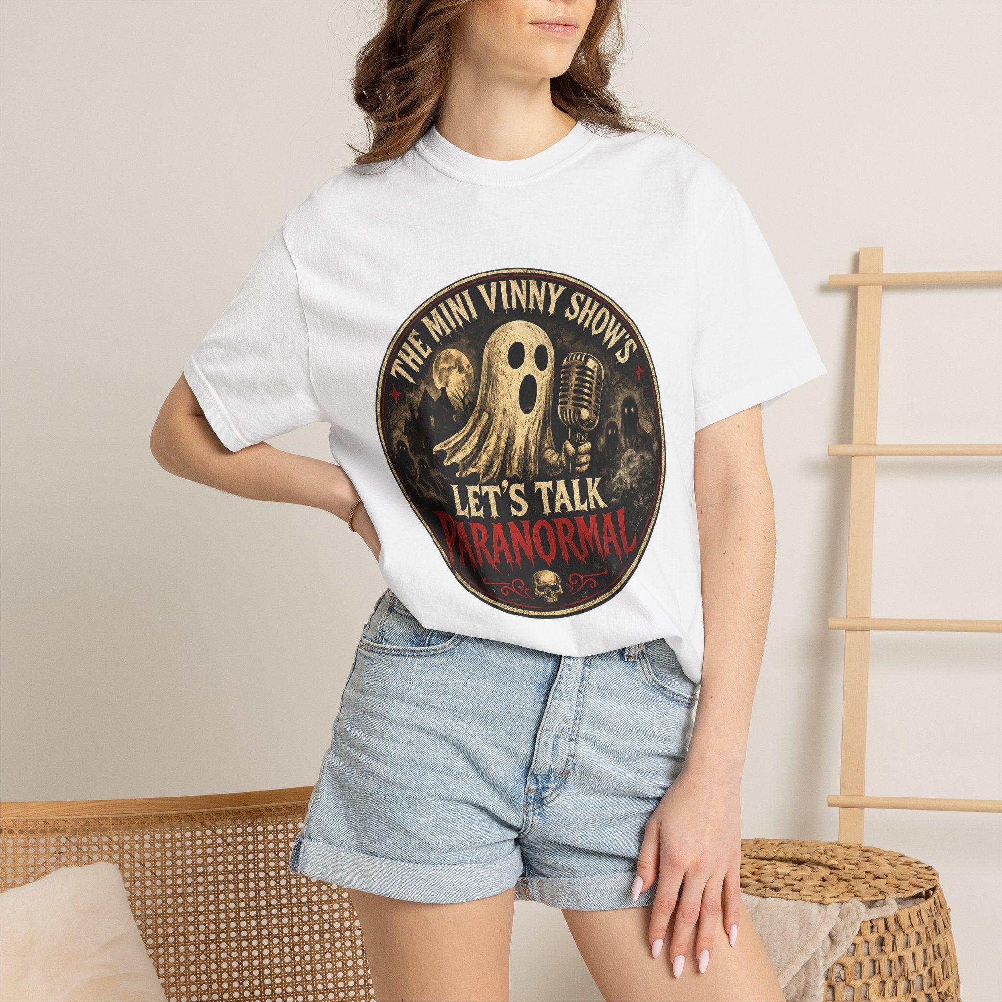 Let's Talk Paranormal T-Shirt — Retro Ghost Podcast Logo Tee