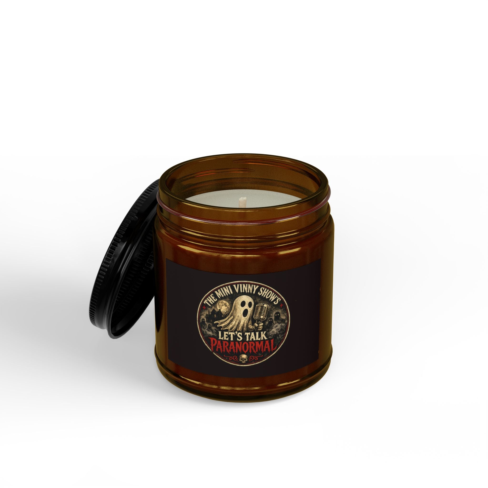 Paranormal Scented Soy Candle — 'Let's Talk Paranormal' Amber Jar (4oz & 9oz)