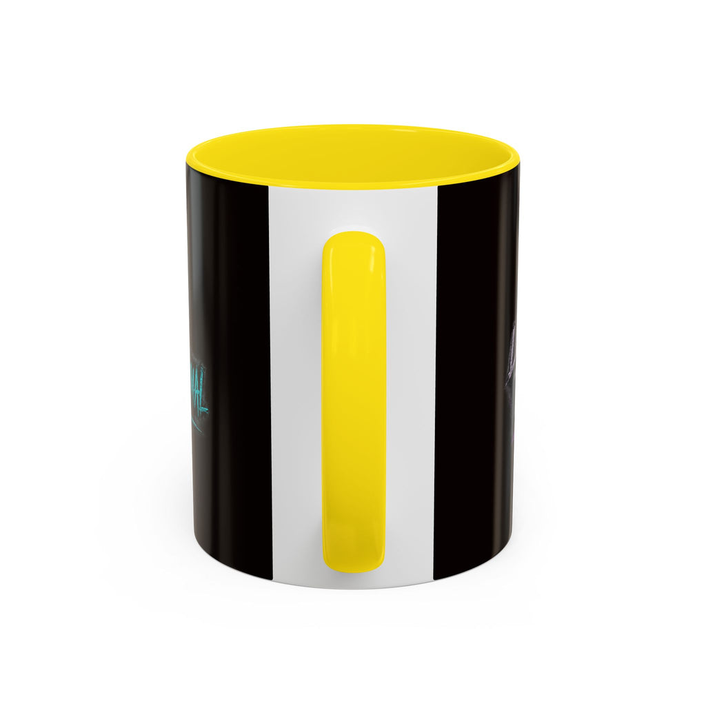 Coffee Mug — 'The Mini Vinny Show' Paranormal Podcast Neon Microphone Design
